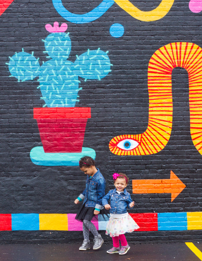 wall mural family portrait - cleveland, ohio - hingetown, ohio city